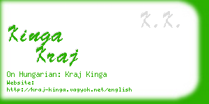 kinga kraj business card